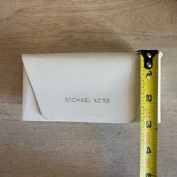 Michael Kors White Eyeglass Sunglass Hard Case Logo Clamshell - Picture 3 of 4